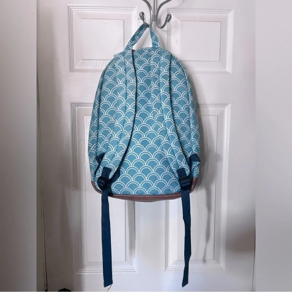 Teal mermaid Patterned Backpack